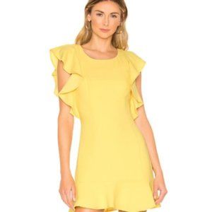 NWT BCBGeneration Yellow Ruffle Mini Dress